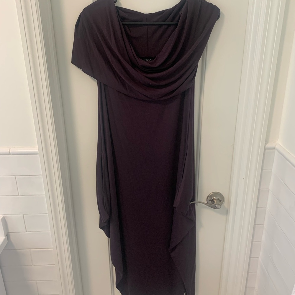NWT- Comfy USA Sleeveless Drape Neck Long Dress